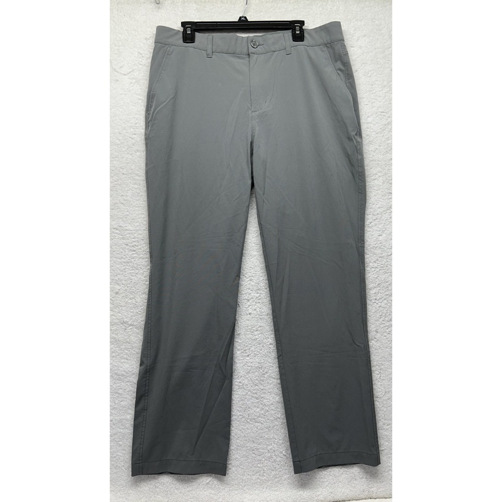1764 Golf Mens Size 36X30 Gray Chino Golf Pants (L5)